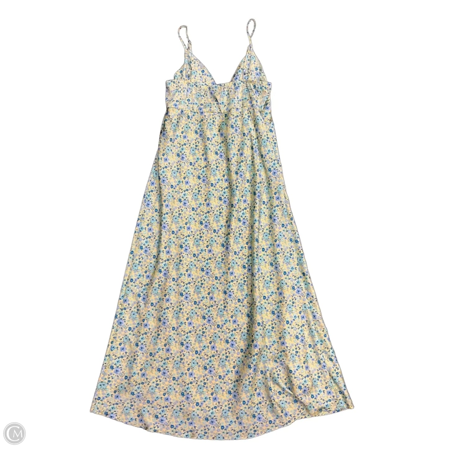 Dress Casual Maxi By Cmc In Blue & Yellow, Size: M