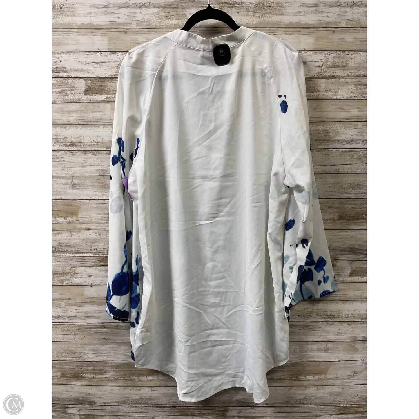 Dress Casual Short By Clothes Mentor In Blue & White, Size: 2x