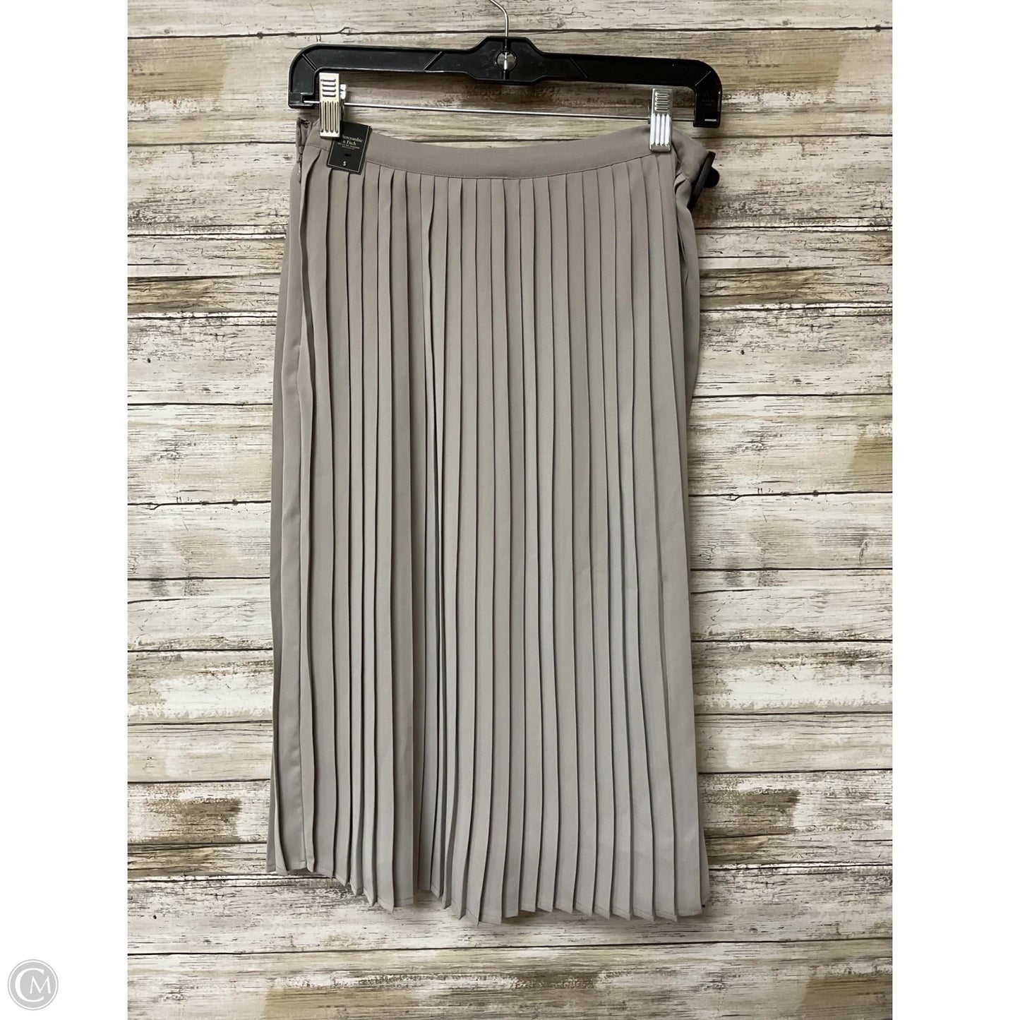 Skirt Midi By Abercrombie And Fitch In Grey, Size: S