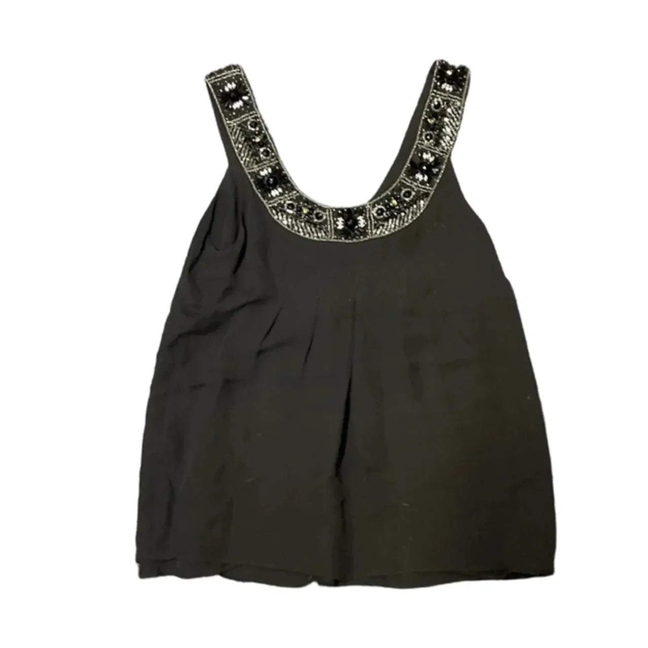 Top Sleeveless Designer By Alice + Olivia In Black & Silver, Size: Xs