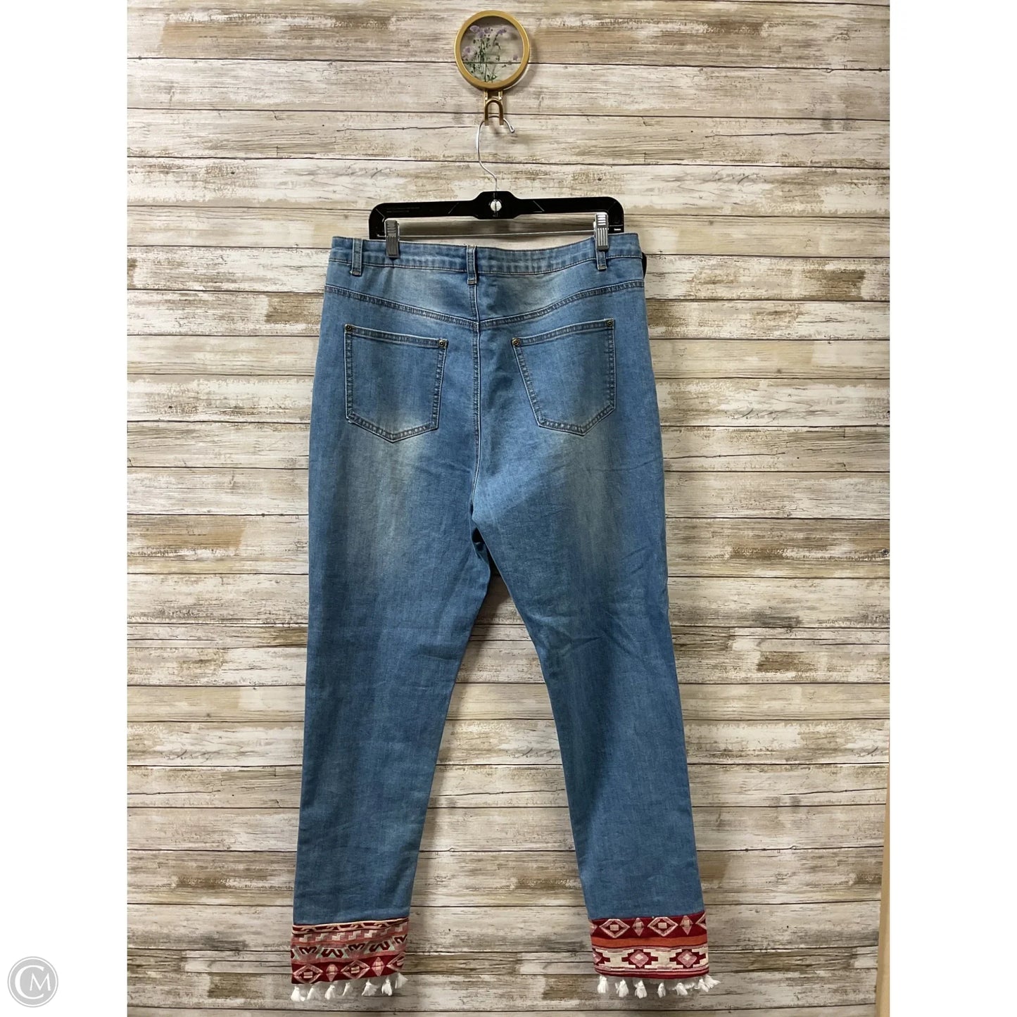 Jeans Skinny By Boohoo Boutique In Blue & Red, Size: 16