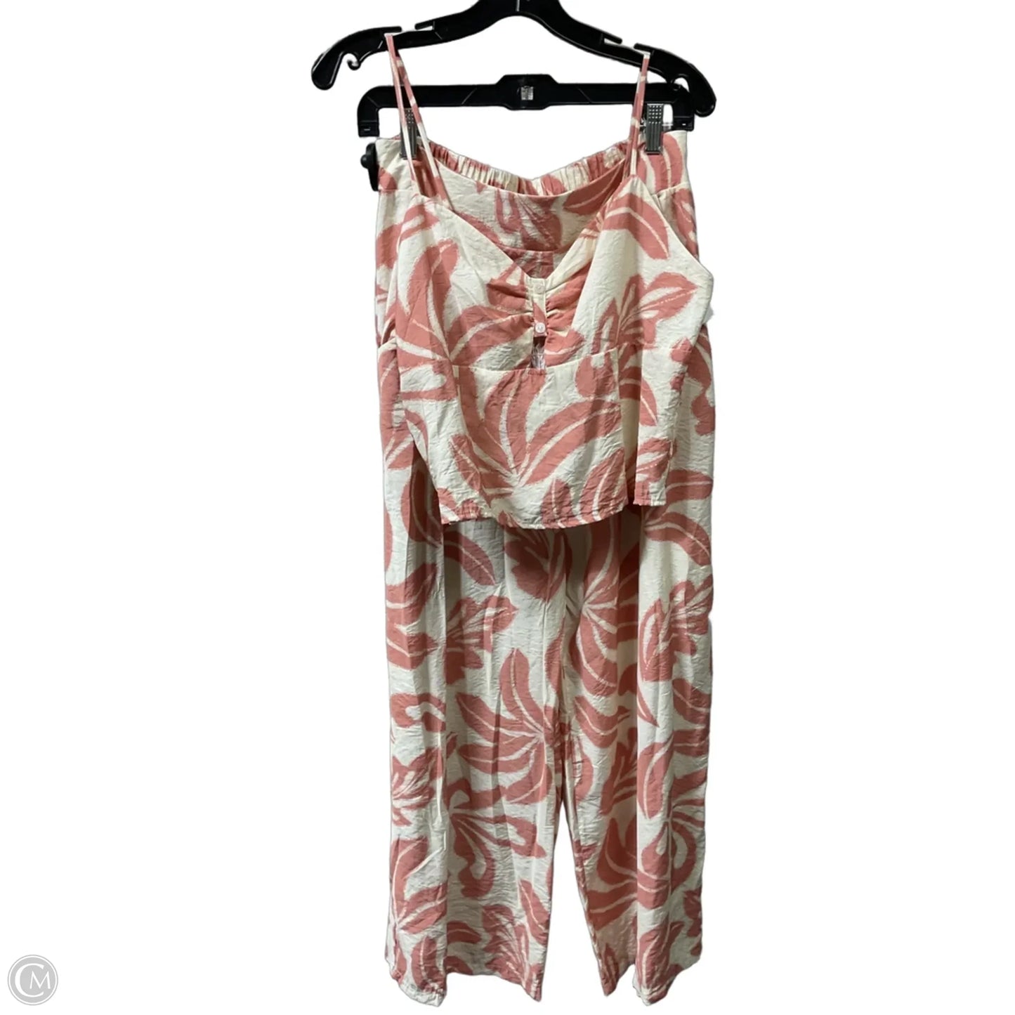 Pants Set 2pc By Sienna Sky In Cream & Pink, Size: Xl
