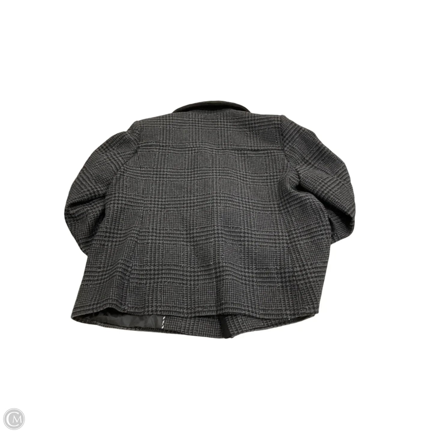 Coat Designer By Kate Spade In Black & Grey, Size: L