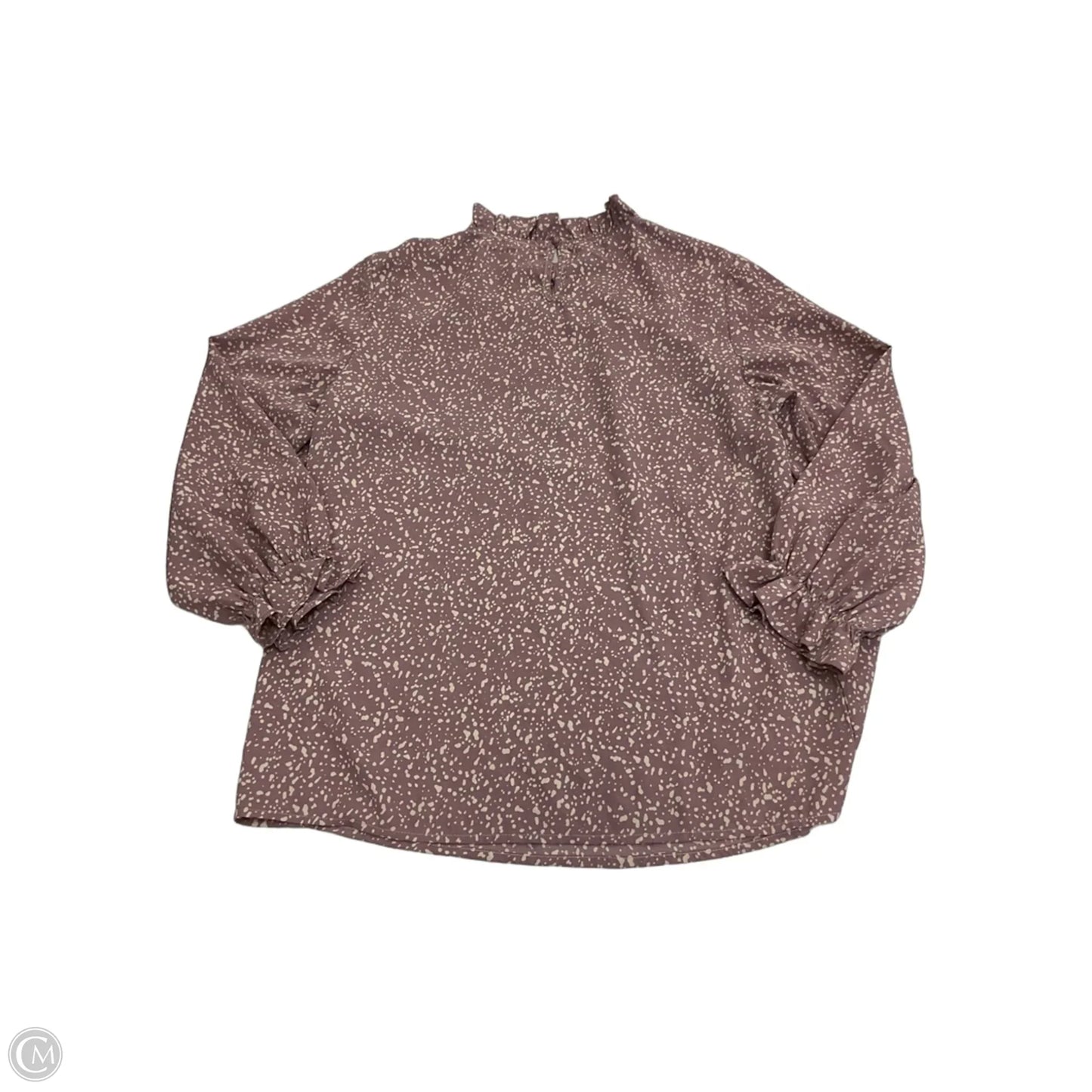 Top Long Sleeve By Solutions In Purple, Size: S