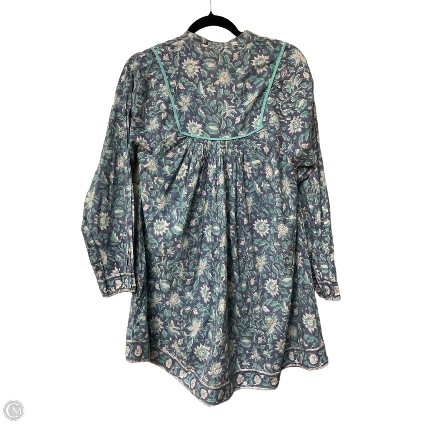 Tunic Long Sleeve By Cme In Blue, Size: M