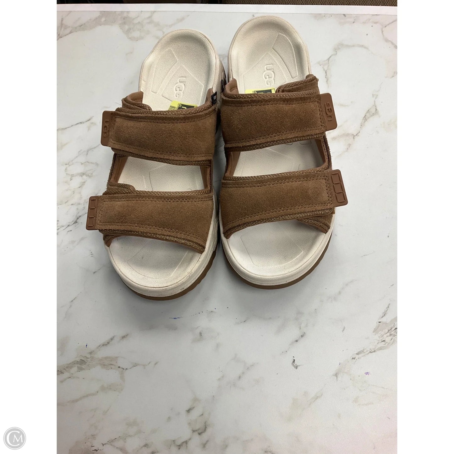 Sandals Designer By Ugg In Tan, Size: 9.5