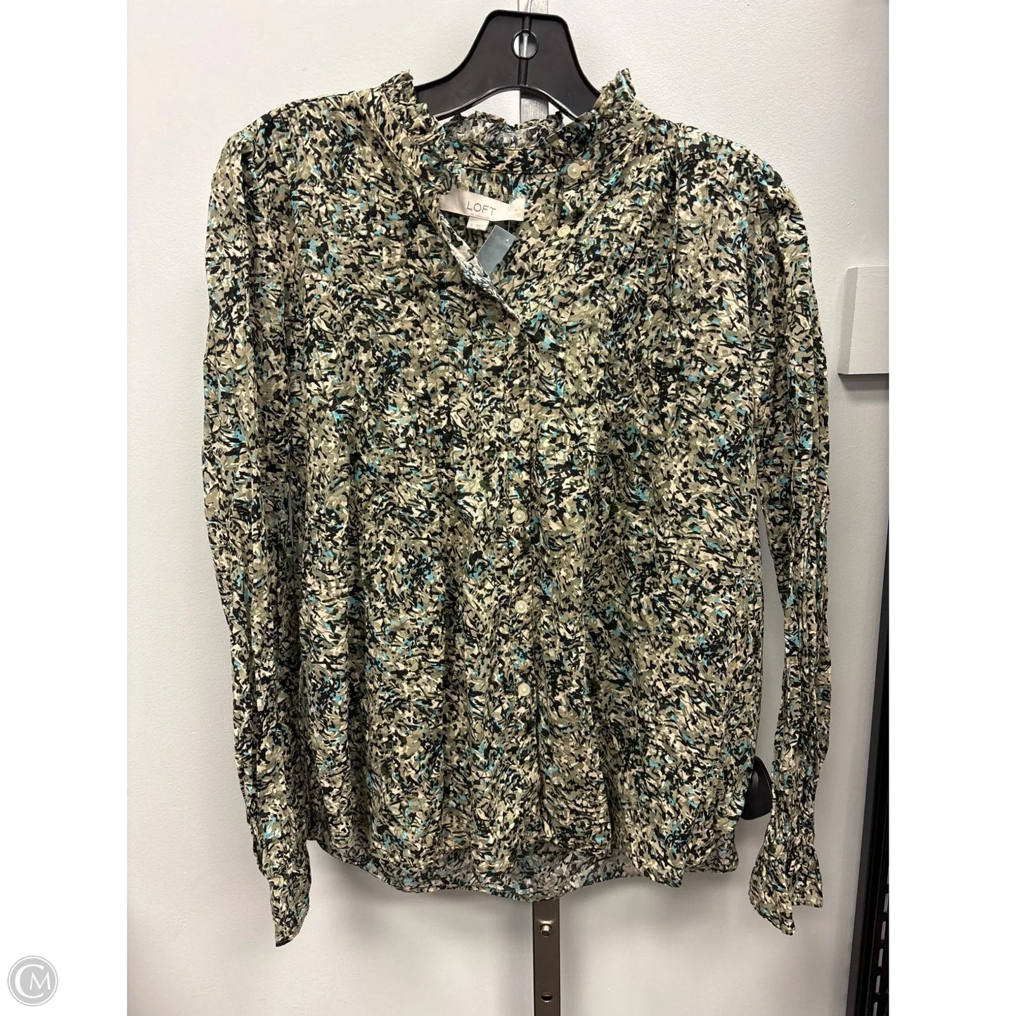 Top Long Sleeve By Loft In Multi-colored, Size: S