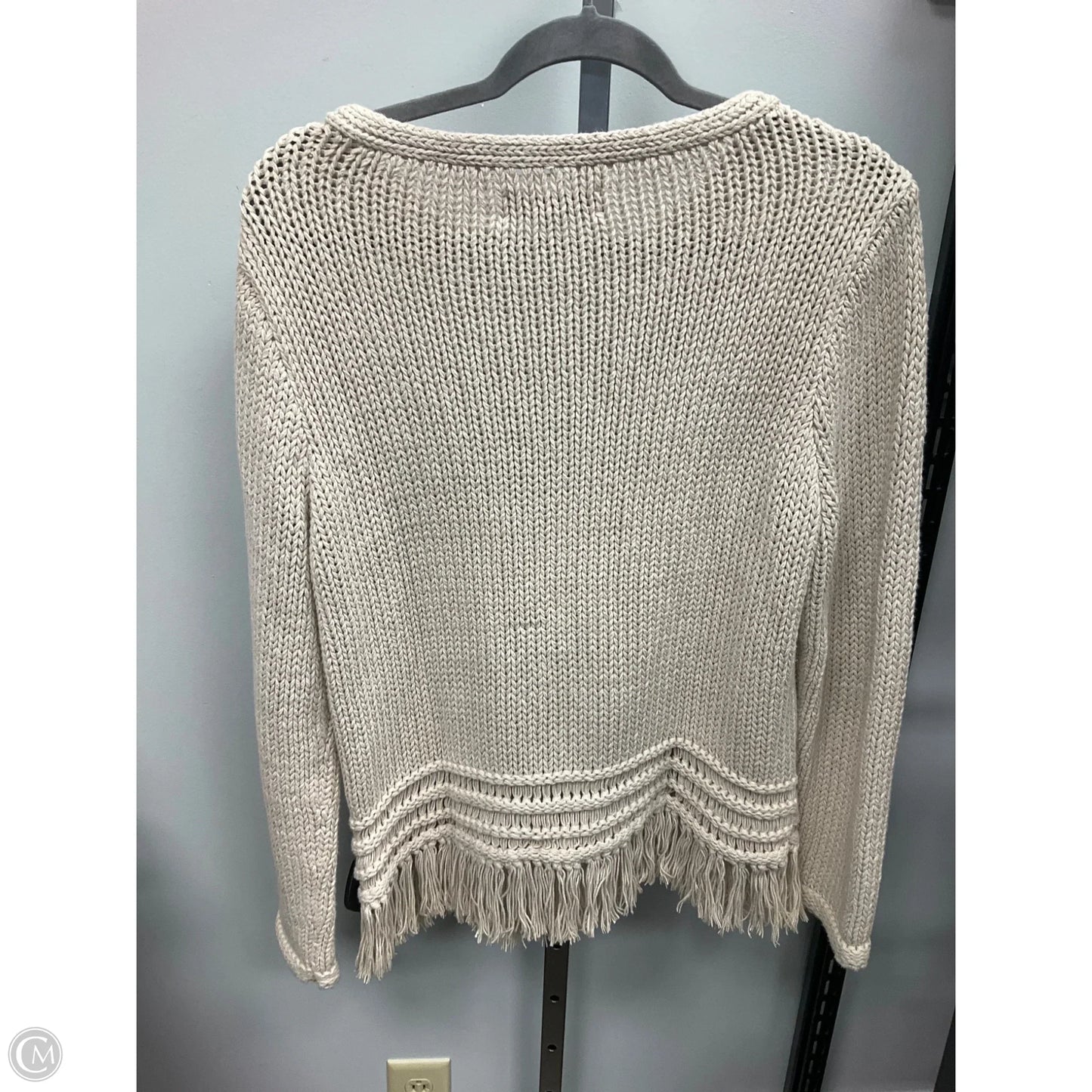 Sweater By Loft In Cream, Size: L