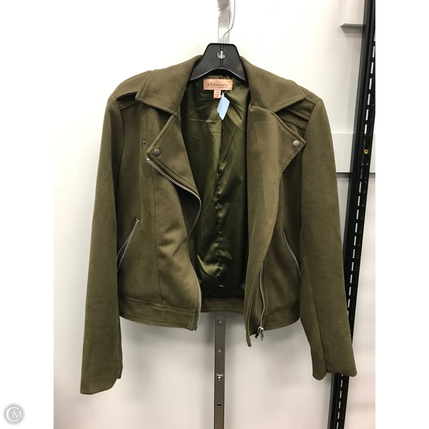 Jacket Moto By Philosophy In Green, Size: Xs