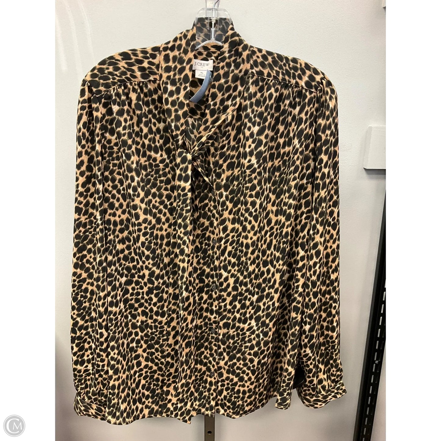 Top Long Sleeve By J. Crew In Animal Print, Size: Xl