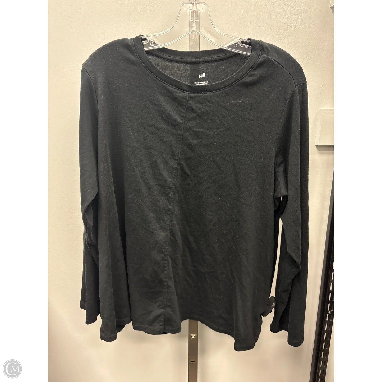 Top Long Sleeve Basic By J. Jill In Black, Size: Xlp