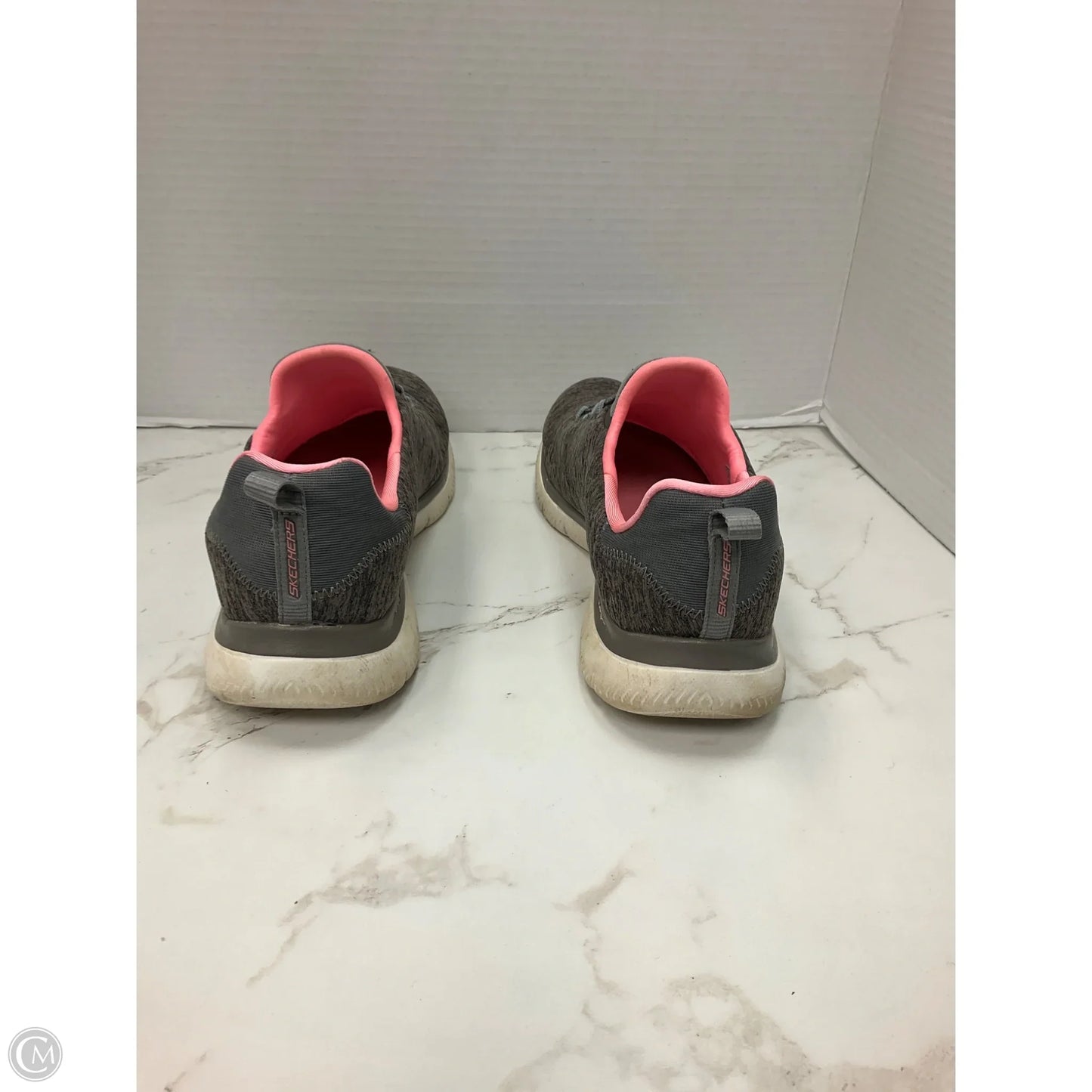 Shoes Athletic By Skechers In Grey, Size: 10