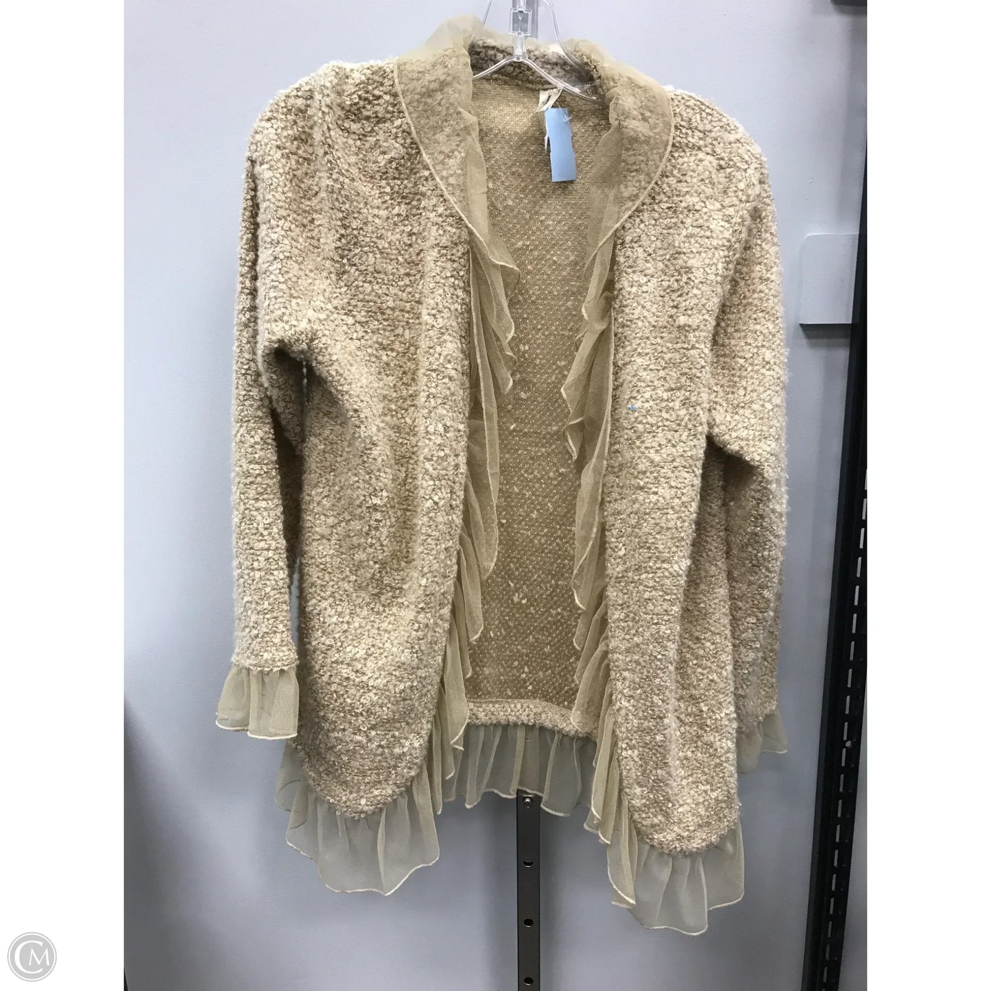 Cardigan By Clothes Mentor In Tan, Size: M