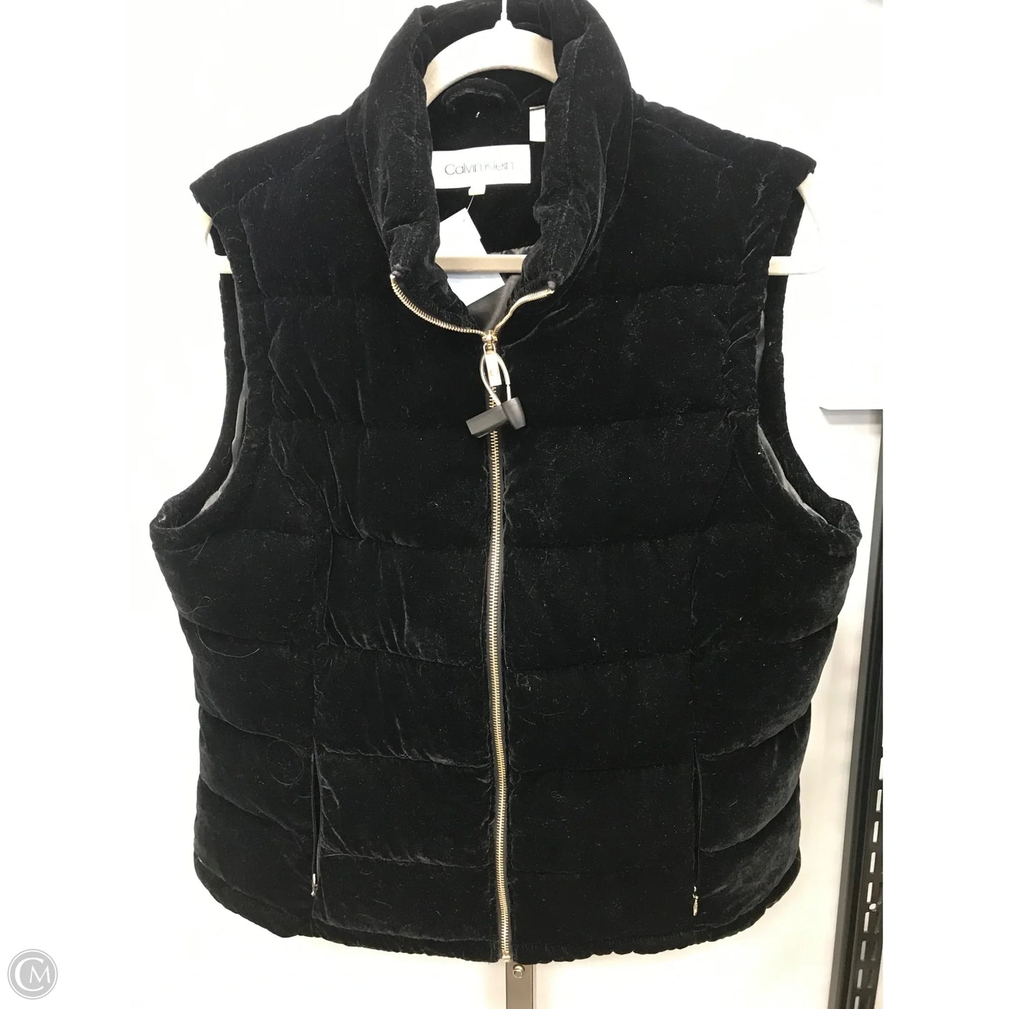 Vest Puffer & Quilted By Calvin Klein In Black, Size: Xl