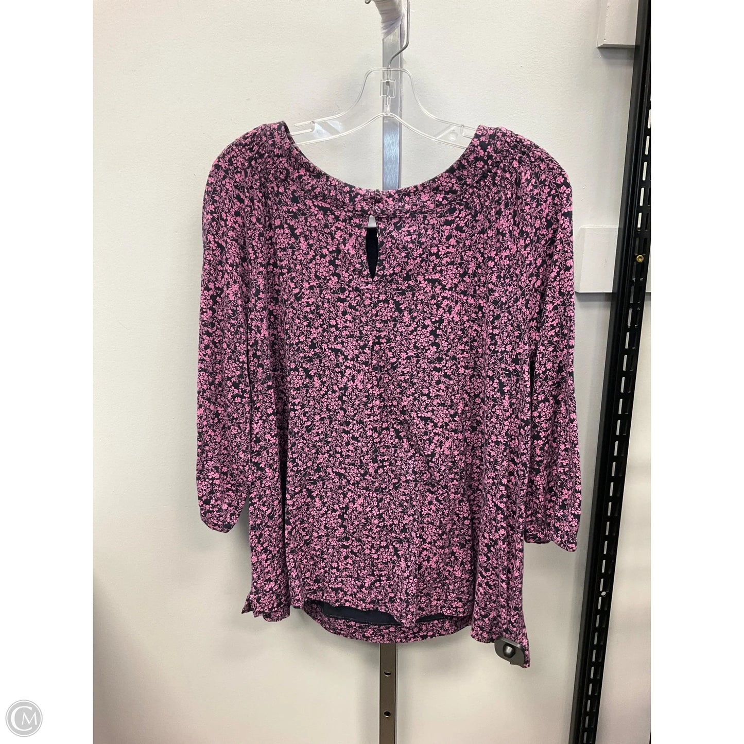 Top 3/4 Sleeve By J. Jill In Blue & Pink, Size: M