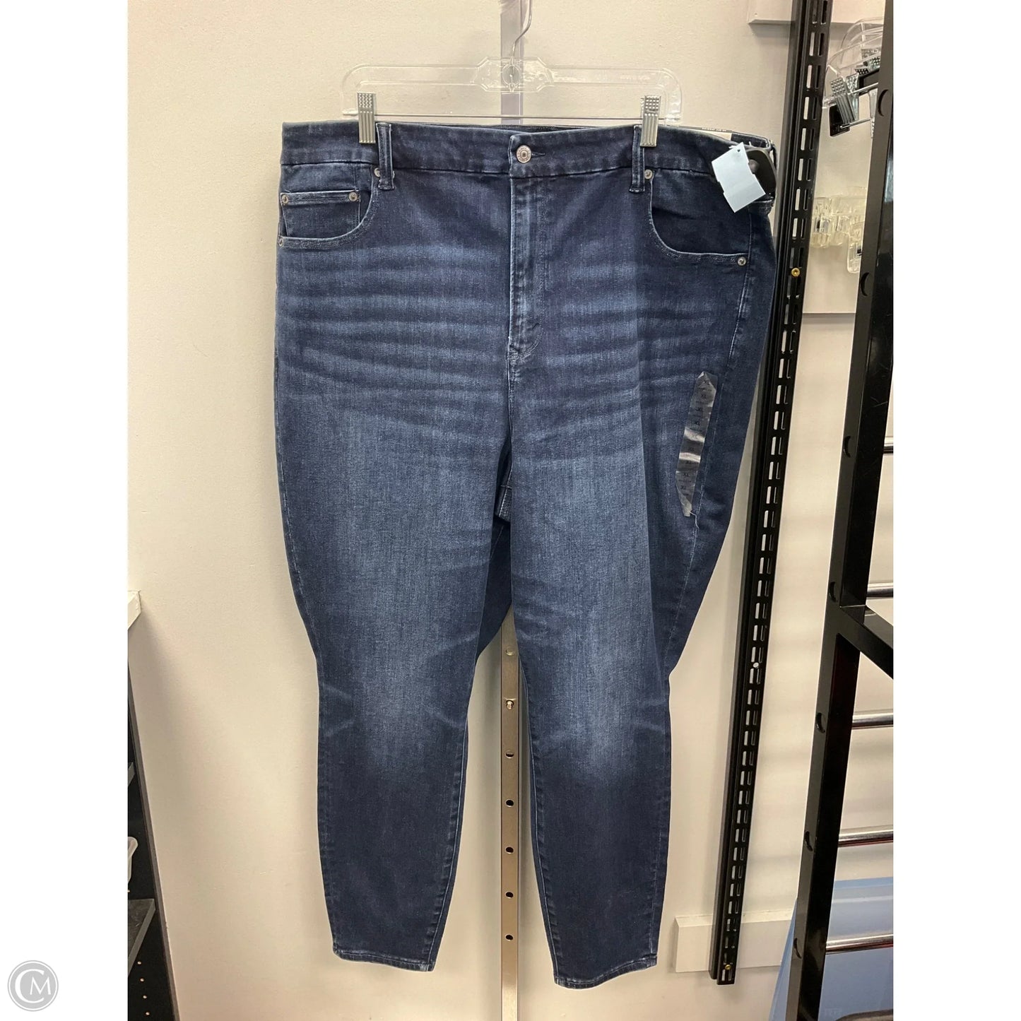Jeans Wide Leg By American Eagle In Blue Denim, Size: Xl