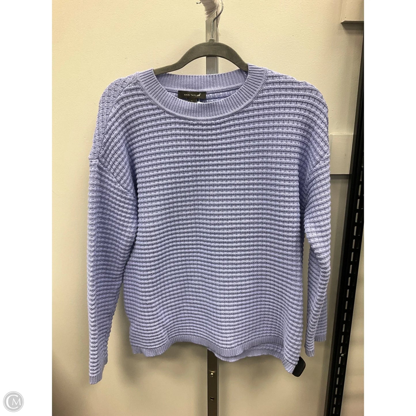 Sweater By Ann Taylor In Purple, Size: L