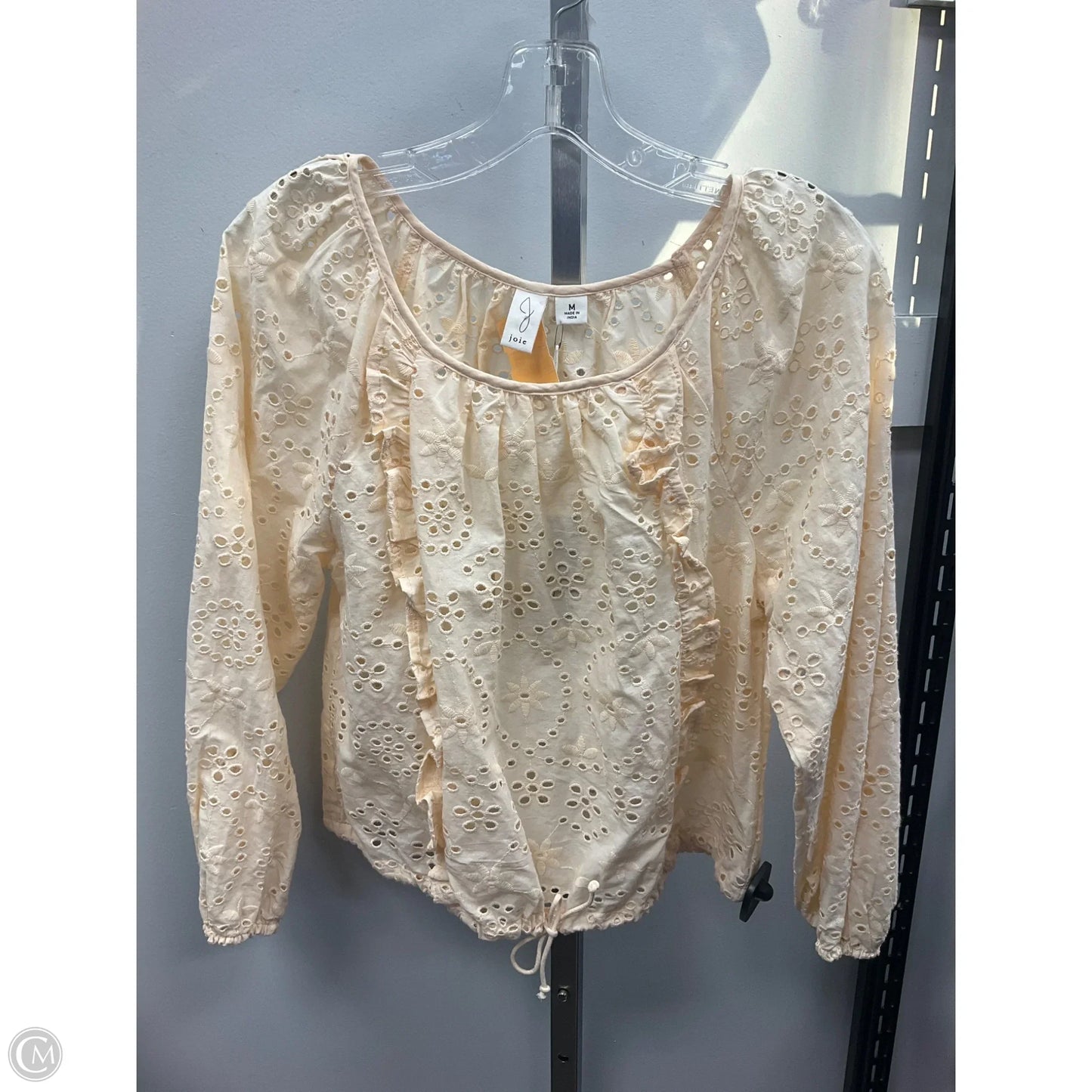 Top Long Sleeve By Joie In Yellow, Size: M