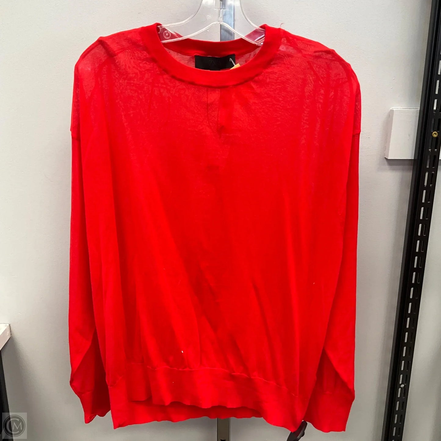 Top Long Sleeve By Zara In Orange, Size: Xl