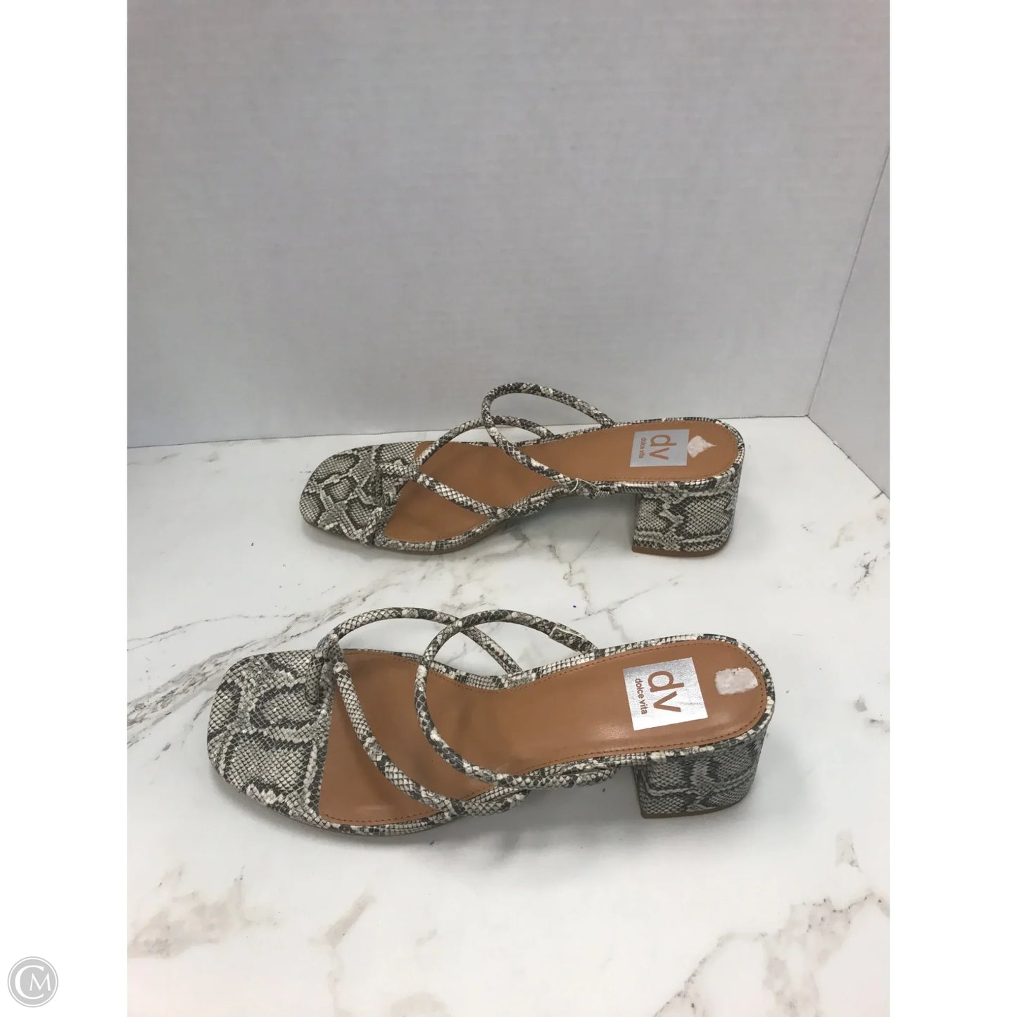 Sandals Heels Block By Dolce Vita In Animal Print, Size: 9.5