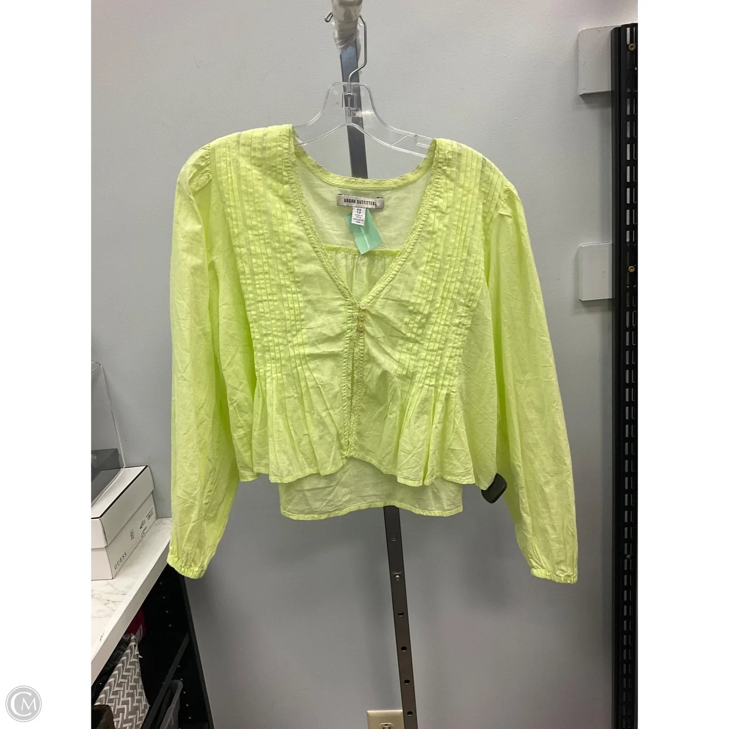 Top Long Sleeve By Urban Outfitters In Yellow, Size: Xs