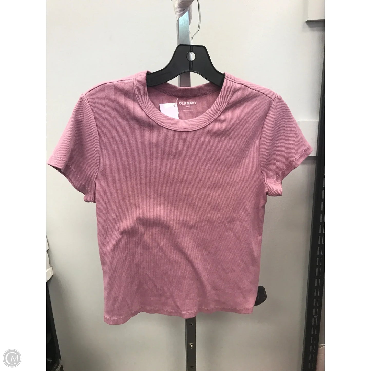 Top Short Sleeve Basic By Old Navy In Pink, Size: L