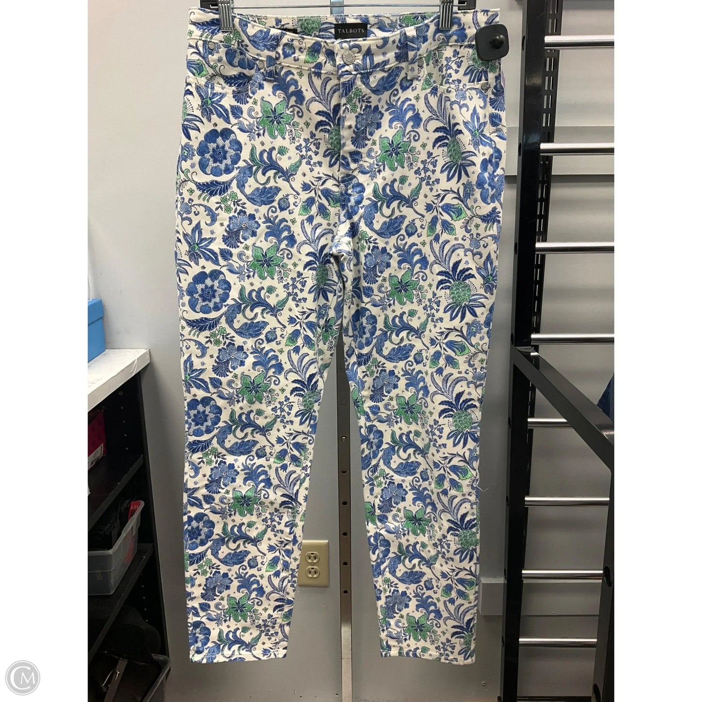 Jeans Straight By Talbots In Floral Print, Size: 10