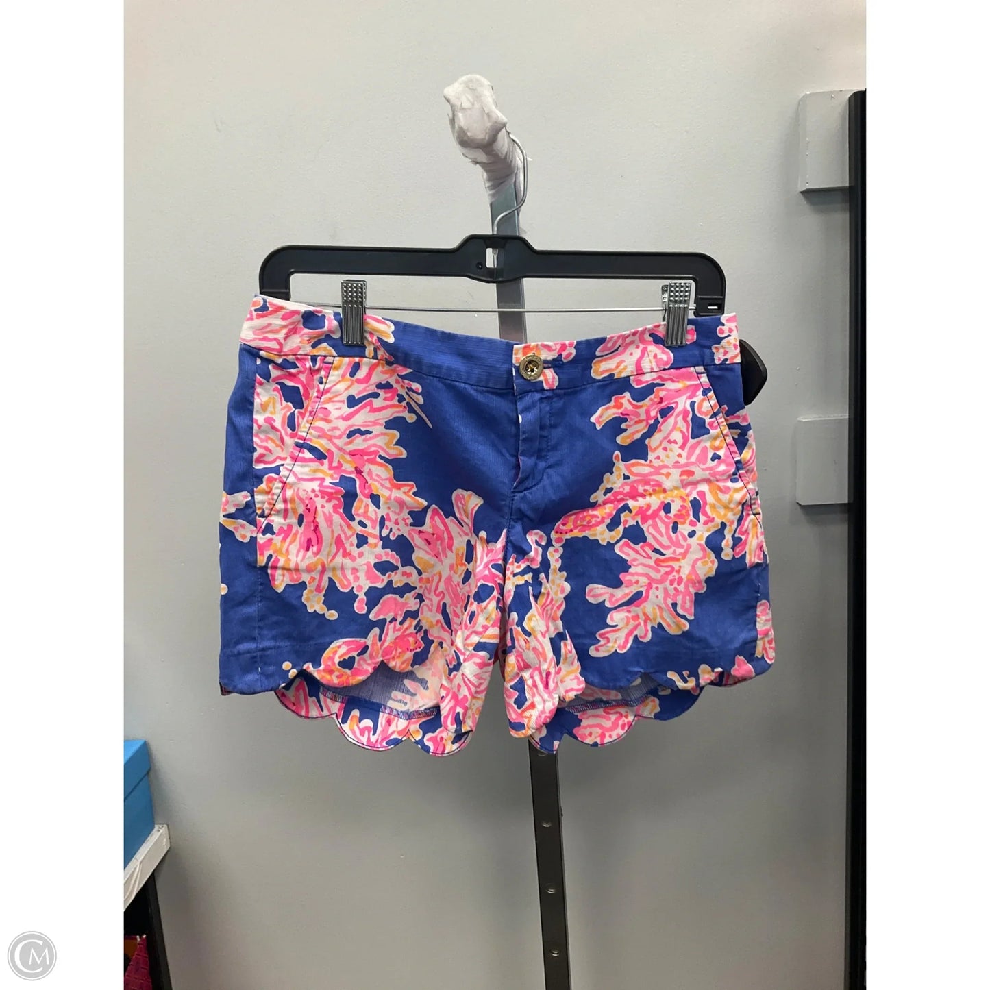 Shorts Designer By Lilly Pulitzer In Blue & Pink, Size: 4
