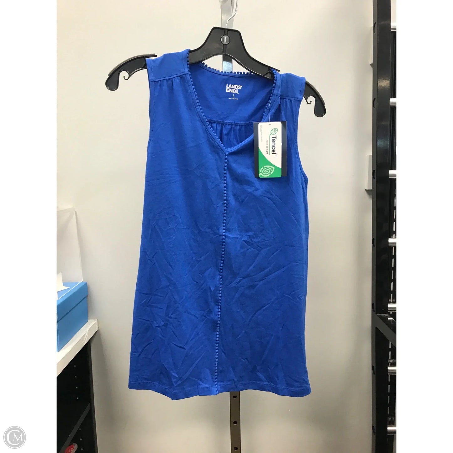 Top Sleeveless By Lands End In Blue, Size: S