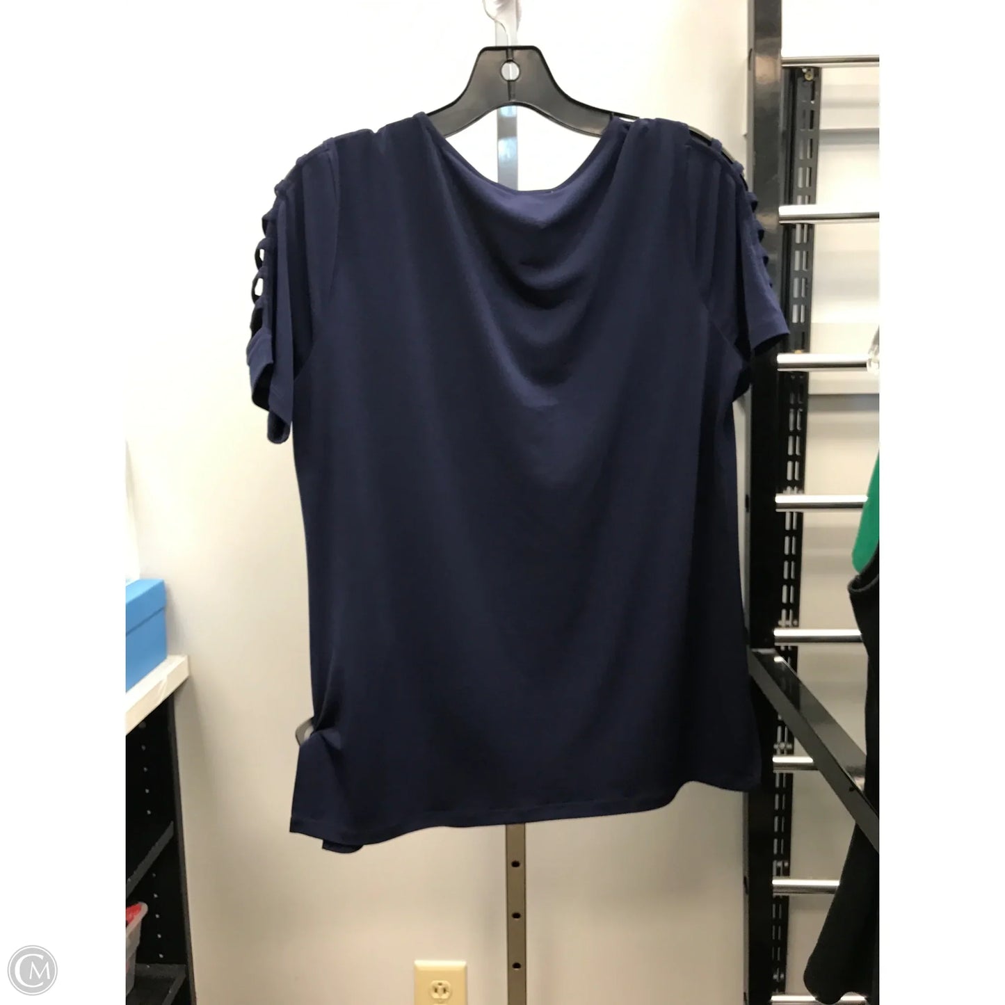 Top Short Sleeve By Michael By Michael Kors In Blue, Size: M
