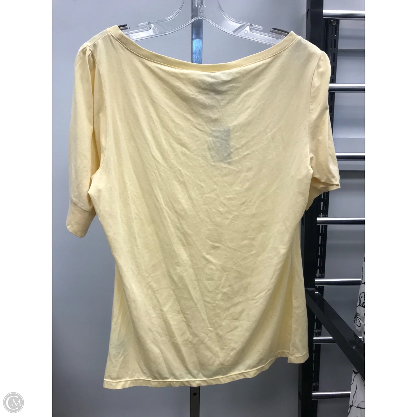 Top Short Sleeve By Inc In Yellow, Size: Xl