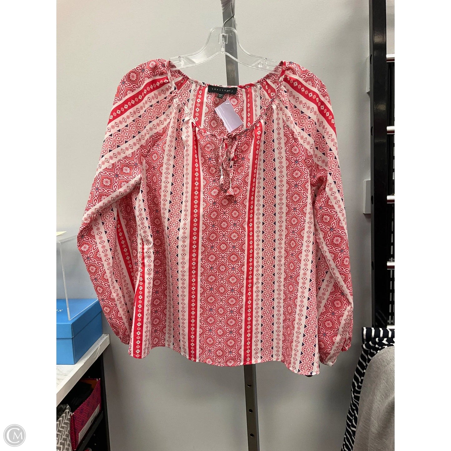 Top Long Sleeve By Sanctuary In Red & White, Size: S
