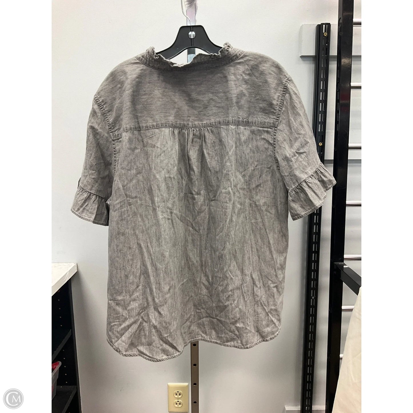 Top Short Sleeve By Talbots In Grey, Size: 2x