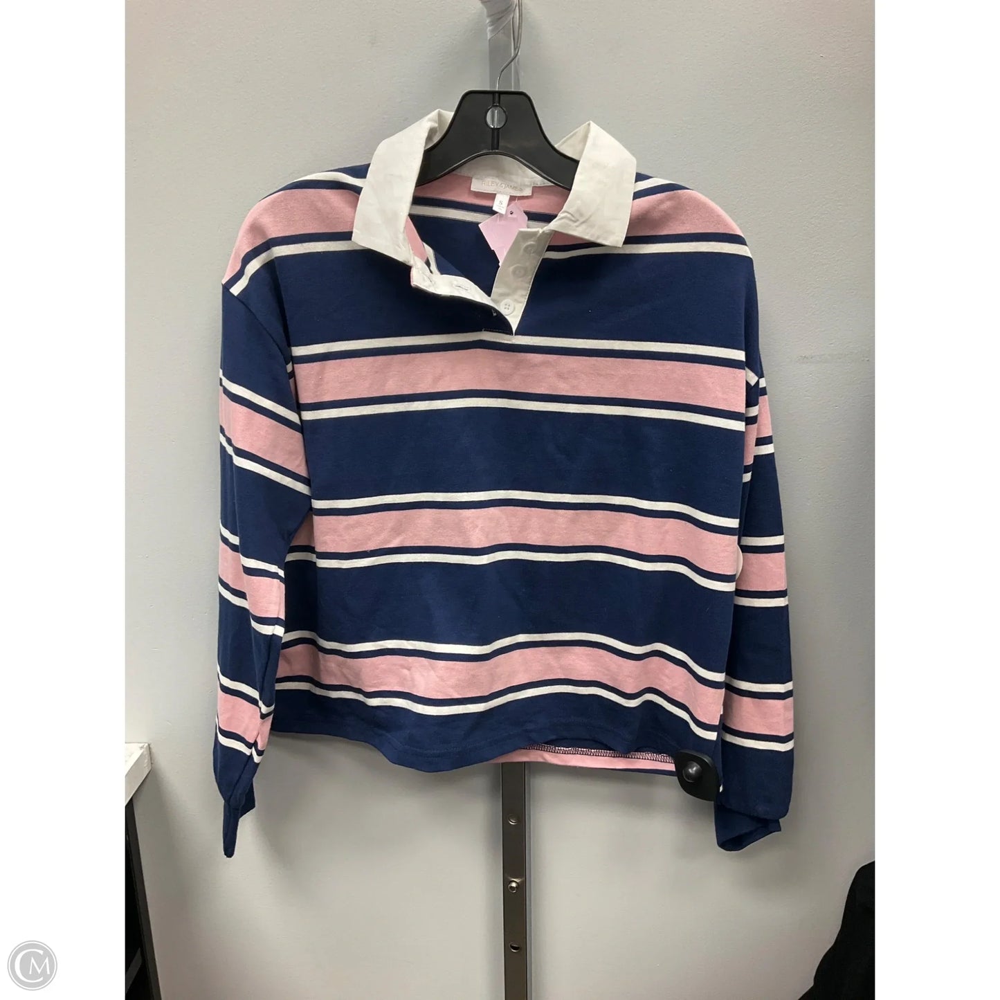 Top Long Sleeve By Clothes Mentor In Blue & Pink, Size: S