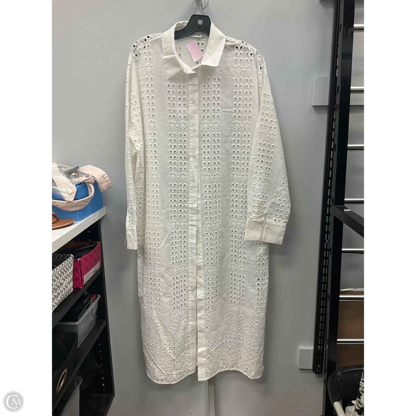Swimwear Cover-up By Zara In Cream, Size: L