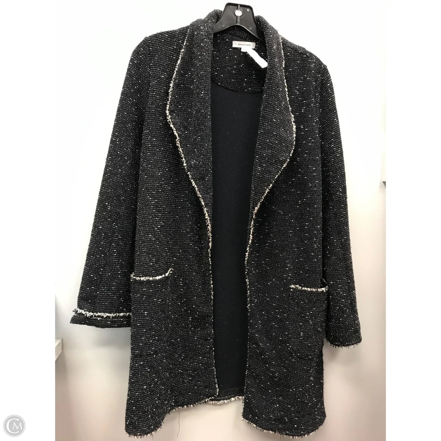 Blazer By Max Studio In Black & Cream, Size: M