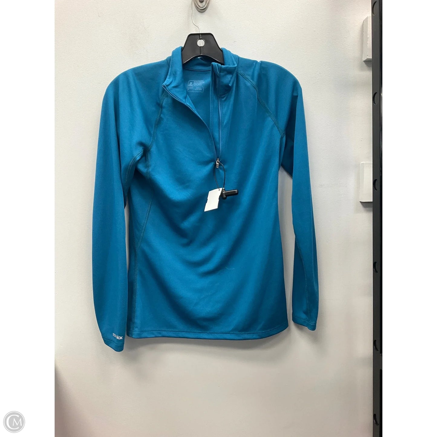 Athletic Top Long Sleeve Crewneck By Cme In Teal, Size: Xs