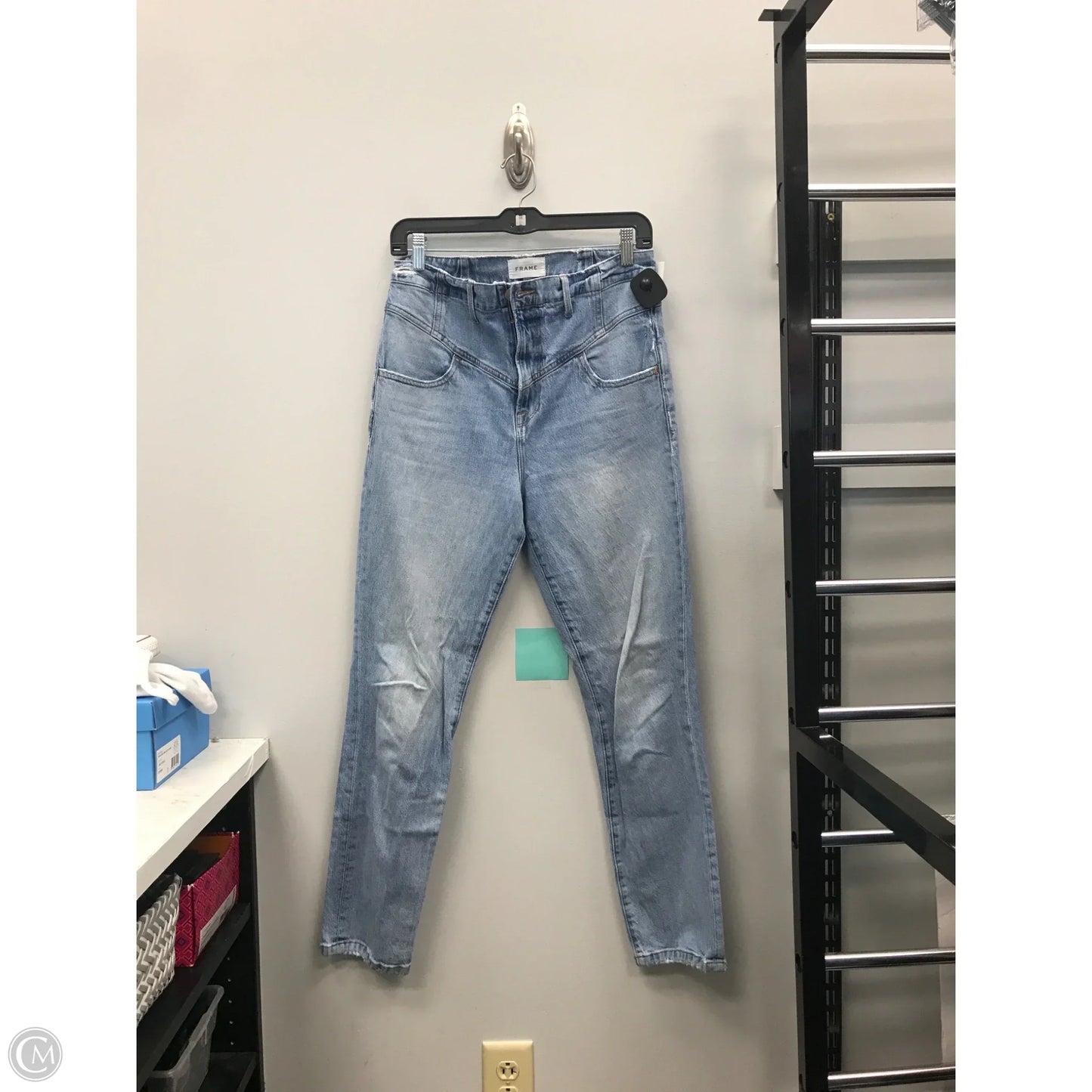 Jeans Boot Cut By Frame In Blue Denim, Size: 6