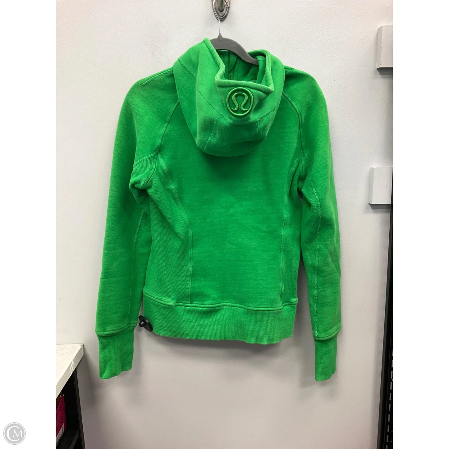 Athletic Sweatshirt Hoodie By Lululemon In Green, Size: 6