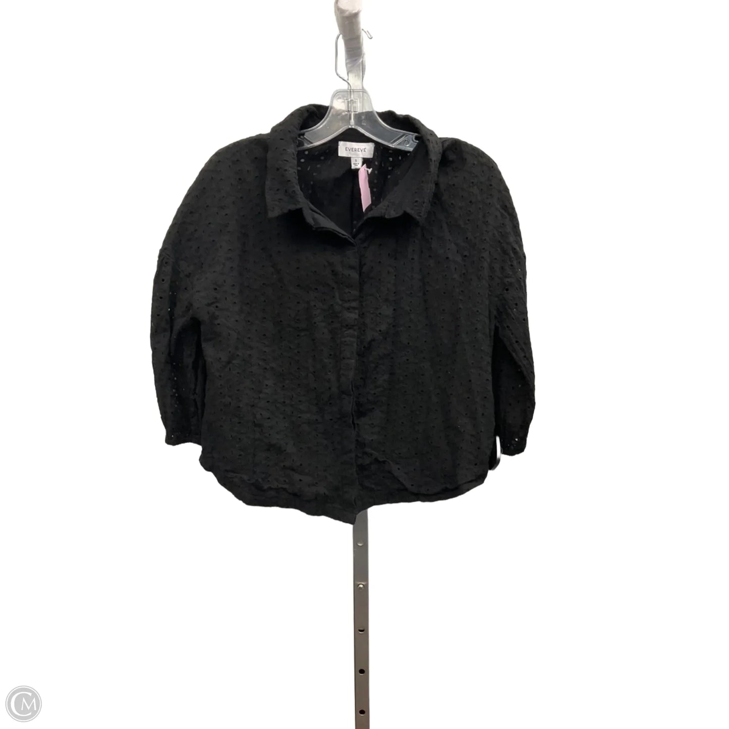 Top Long Sleeve By Evereve In Black, Size: S