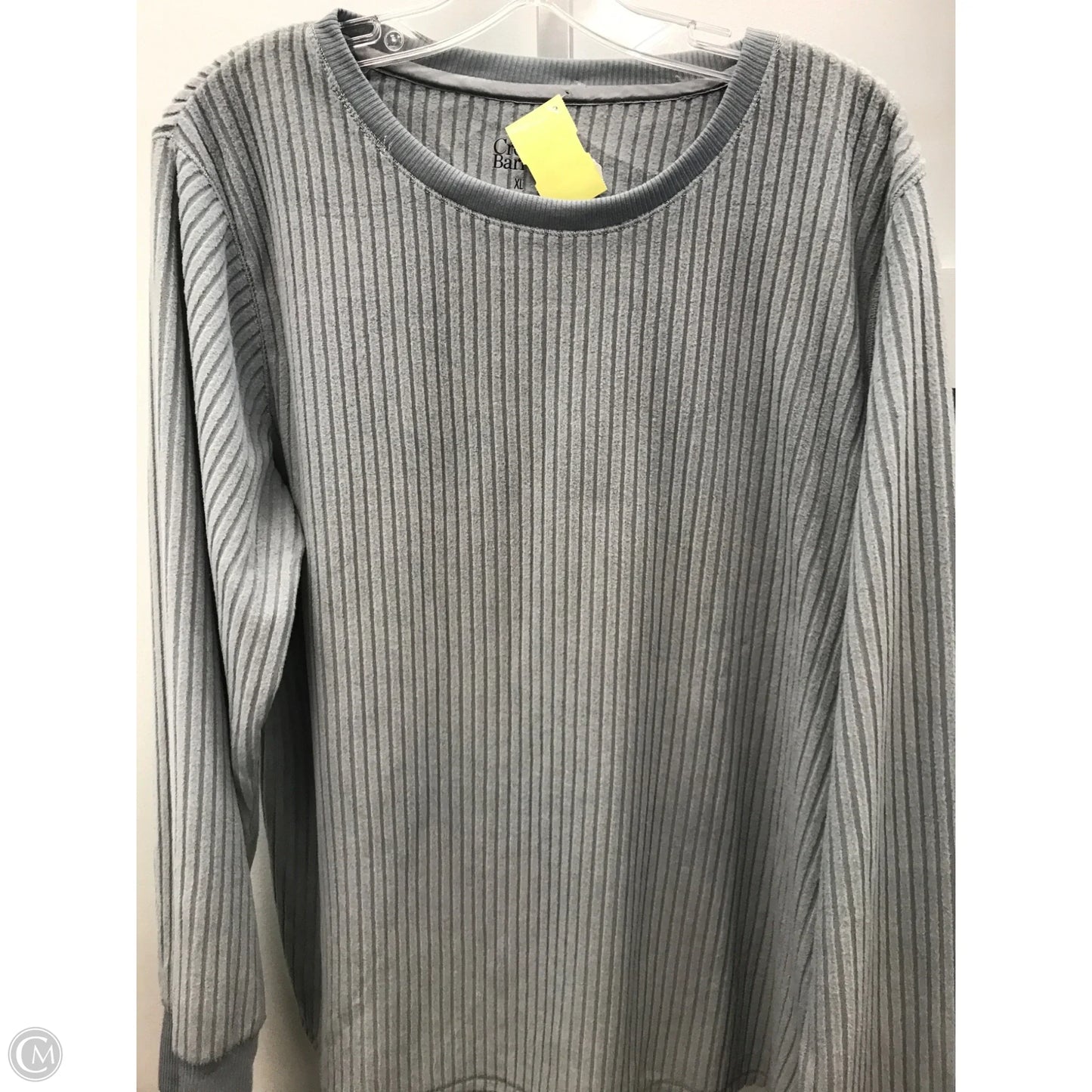 Top Long Sleeve By Croft And Barrow In Grey, Size: Xl