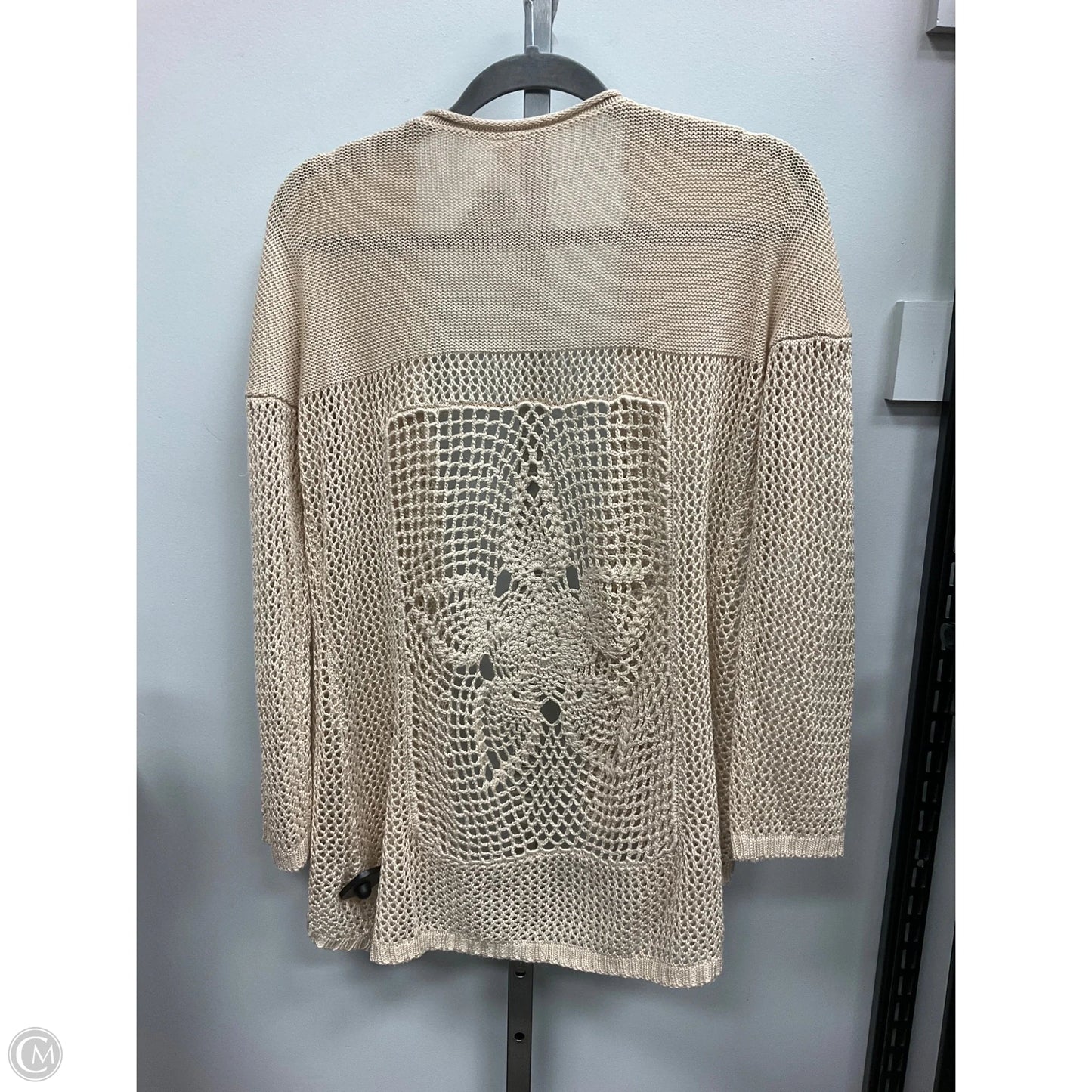 Sweater Cardigan By Alya In Beige, Size: M