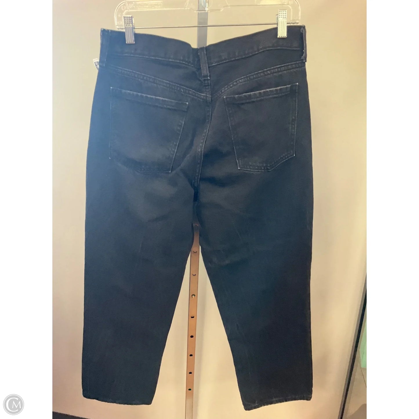 Jeans Straight By Old Navy In Black Denim, Size: 10