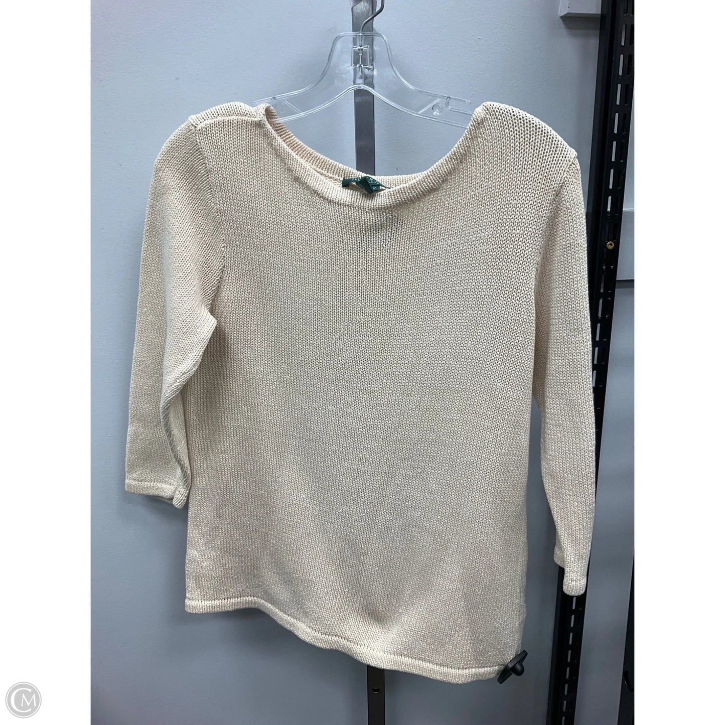 Sweater By Lauren By Ralph Lauren In Cream, Size: M