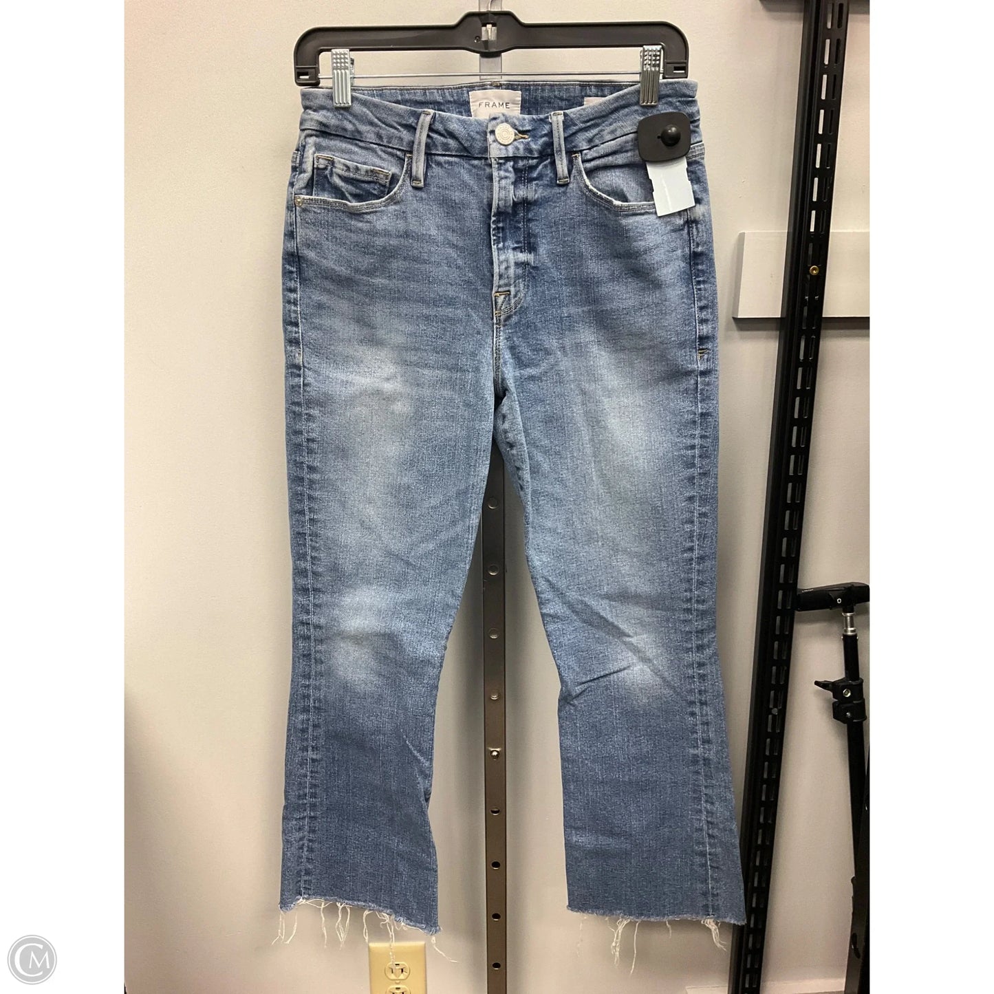 Jeans Boot Cut By Frame In Blue Denim, Size: 4