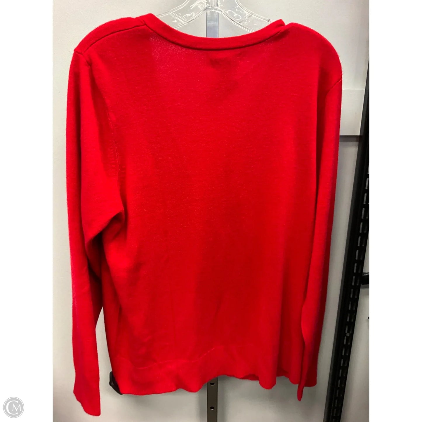 Sweater Cardigan By Croft And Barrow In Red, Size: Xl