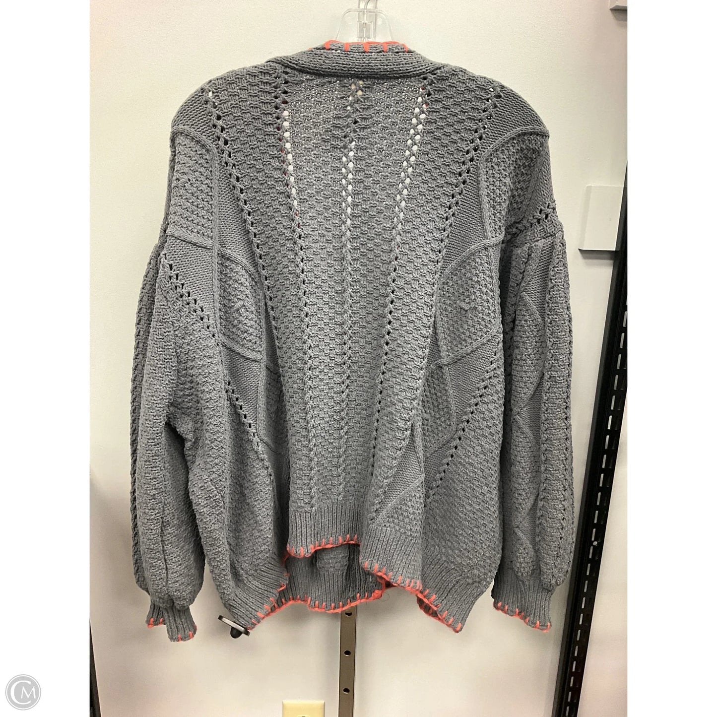 Sweater Cardigan By Pol In Grey, Size: M