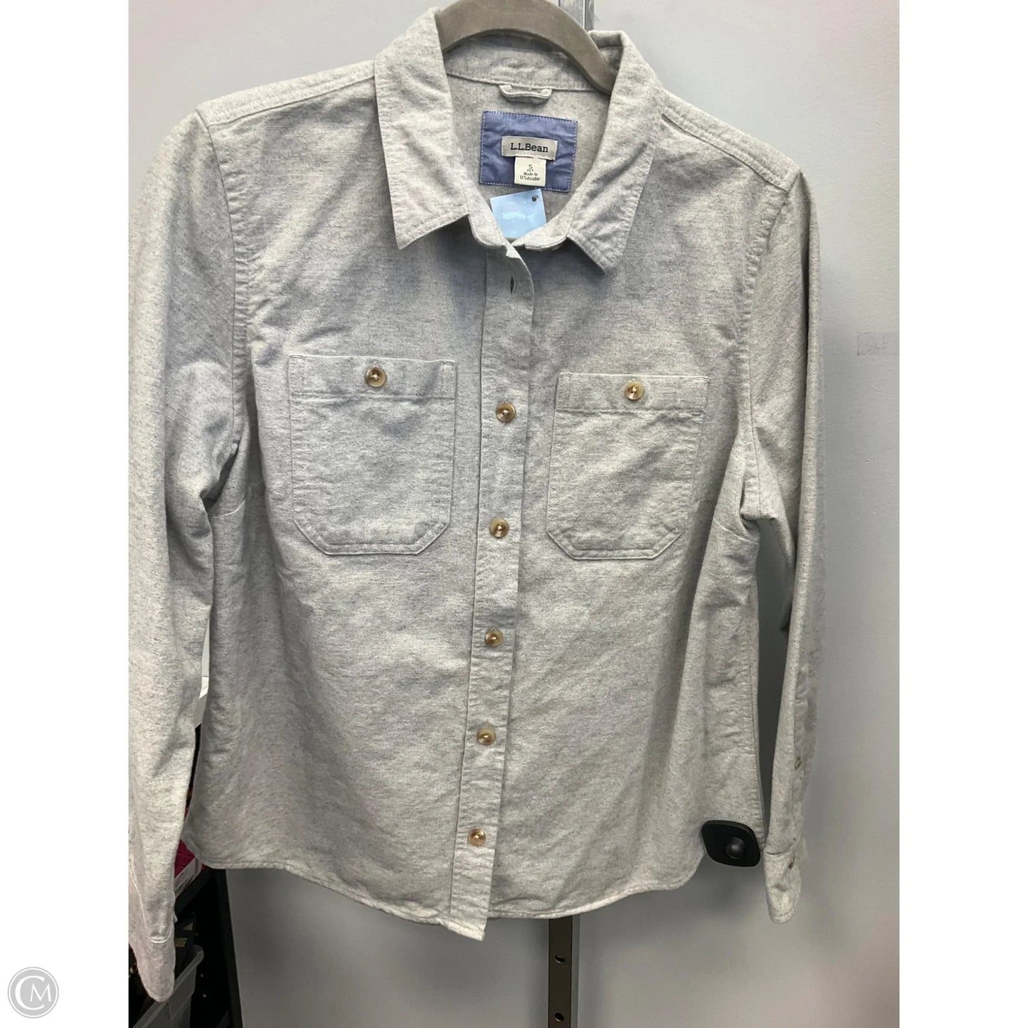 Top Long Sleeve By L.l. Bean In Grey, Size: Sp