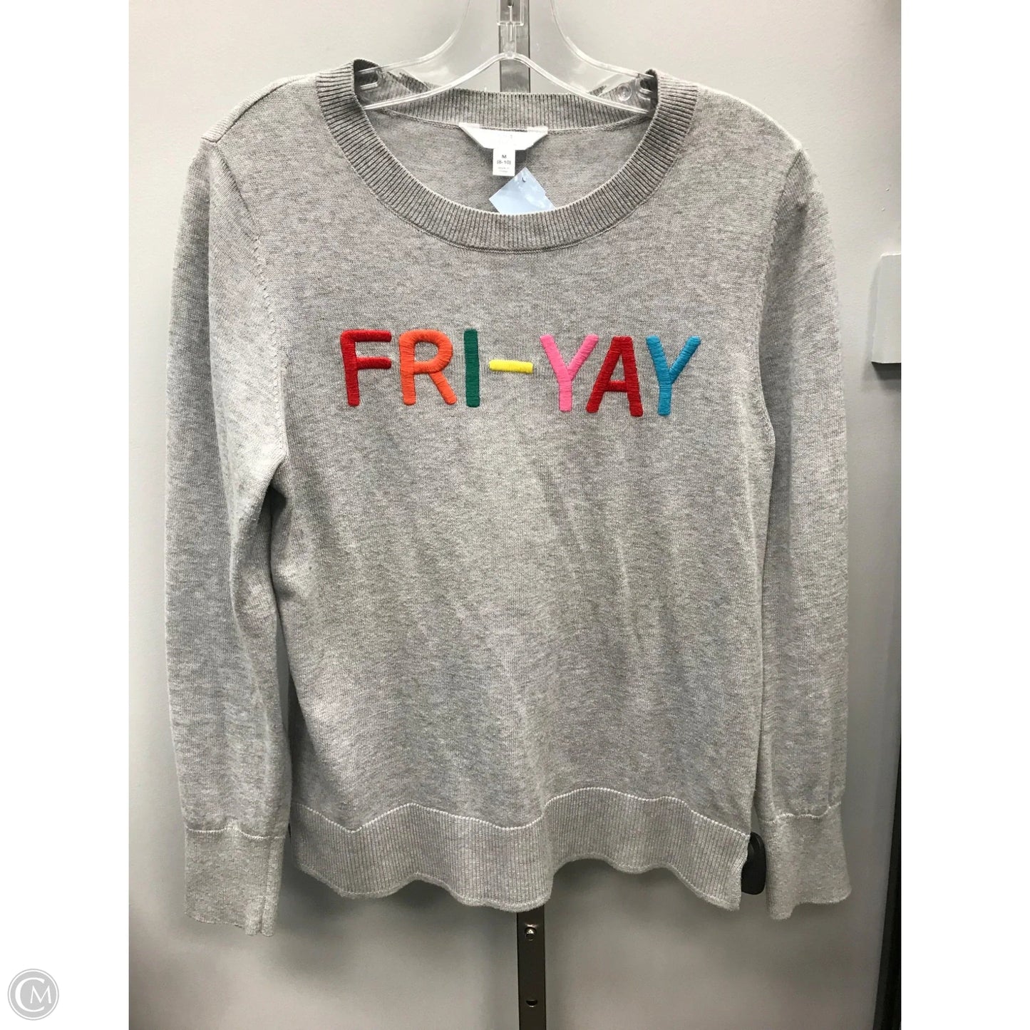 Top Long Sleeve By Time And Tru In Grey, Size: M