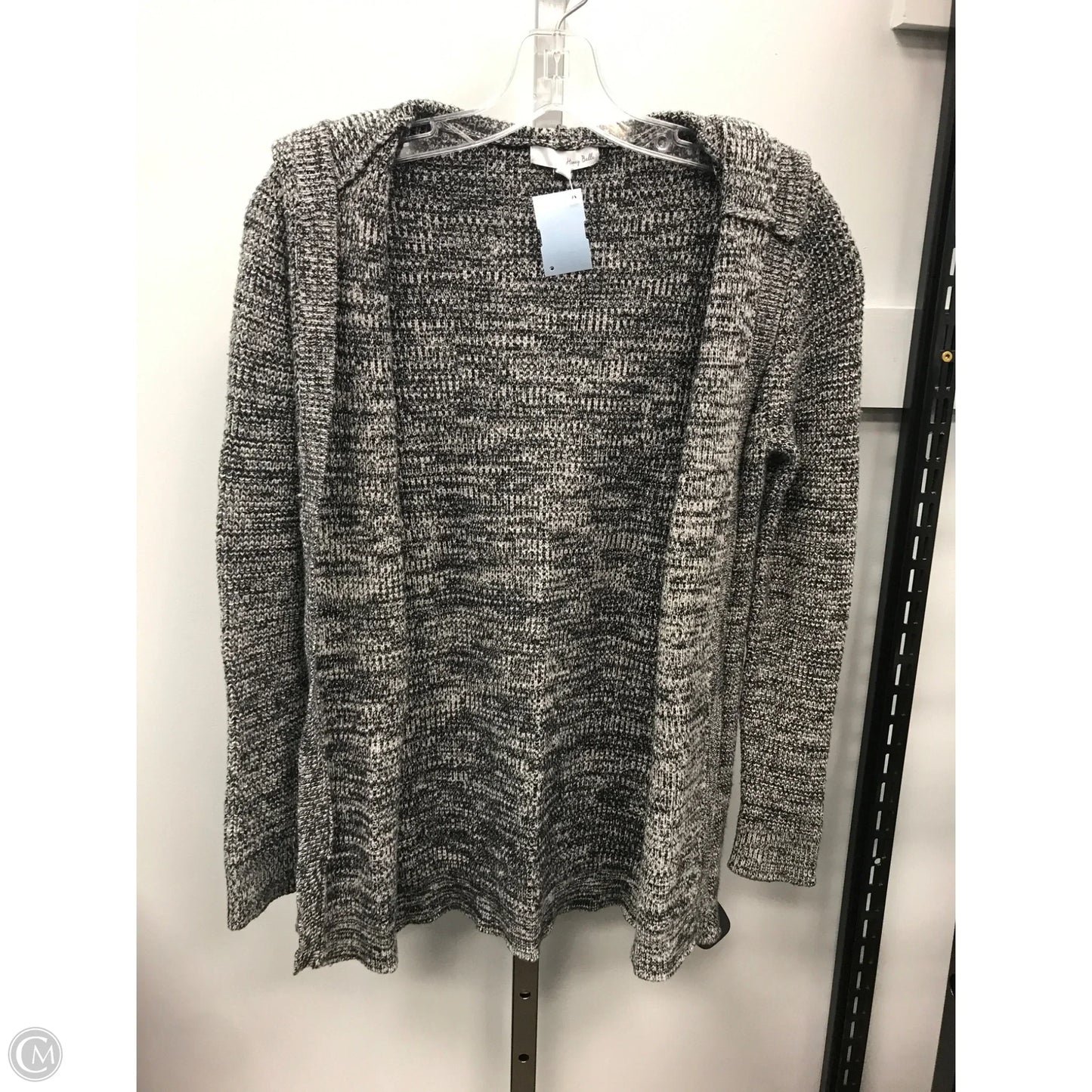 Sweater Cardigan By Cmc In Black & White, Size: Xs